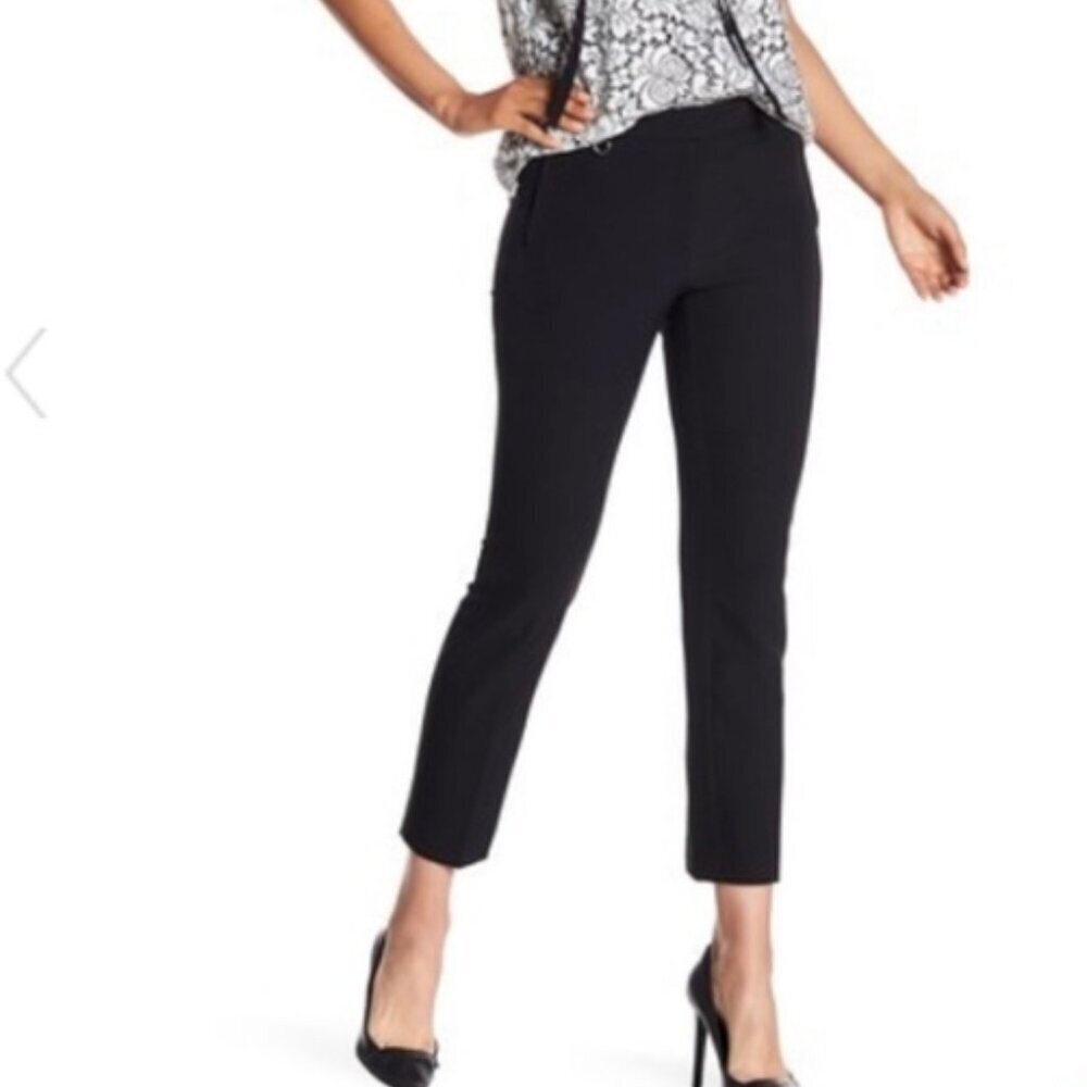 Adrianna Papell Bi-Stretch Kate Fit Pants In Black Size 14 NWT